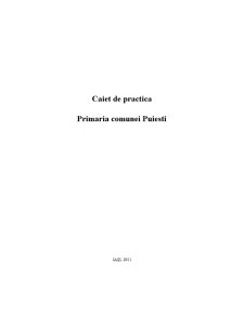 Caiet de practică - Primăria Comunei Puiești - Pagina 1