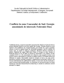 Conflicte în Zona Caucazului de Sud - Pagina 1