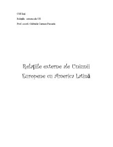 Relații externe ale UE cu America Latină - Pagina 1