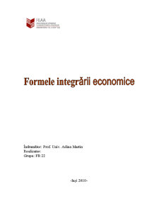 Formele Integrării Economice - Pagina 1