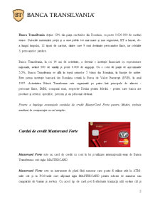 Analiza unui produs bancar. Mastercard Forte pentru medici - Banca Transilvania - Pagina 2