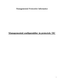 Managementul Configurațiilor în Proiectele TIC - Pagina 1