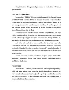 Plan de Afaceri - SC Bella SRL - Pagina 2