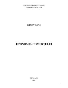 Economia Comerțului - Pagina 1