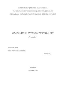 Standarde internaționale de audit - Pagina 1