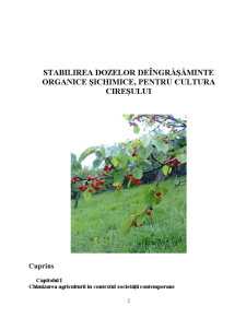 Stabilirea dozelor de îngrășăminte organice și chimice, pentru cultura cireșului - Pagina 2
