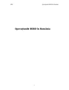 Operațiunile BERD în România - Pagina 1