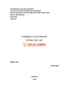 Comerțul electronic - studiu de caz - Pagina 1