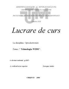 Optoelectronică - tehnologia WDM - Pagina 1