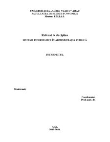 Sisteme Informatice în Administrația Publică - Pagina 1
