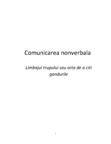 Limbajul Trupului - Comunicare Nonverbala - Pagina 1
