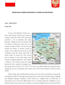 Interpretarea Indicatorilor de Mediu la Nivelul Poloniei - Pagina 1