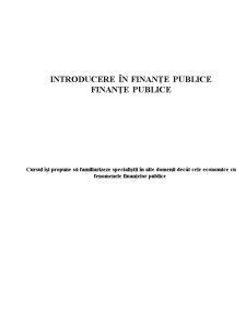 Introducere în Finanțe Publice - Pagina 1