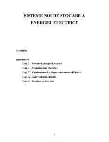 Sisteme Noi de Stocare a Energiei Electrice - Pagina 1