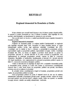 Regimul Domenial în România și Italia - Pagina 1