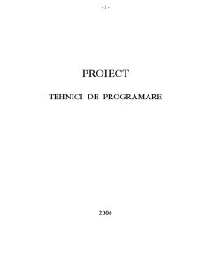 Tehnici de Programare - Pagina 1
