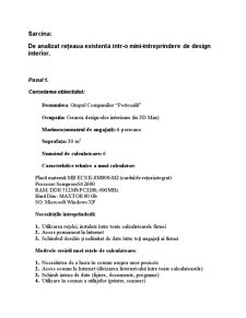 Planificarea Rețelei de Calculatoare la o mini-întreprindere de Design Interior - Pagina 2