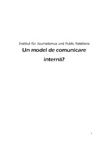Un Model de Comunicare Interna? - Pagina 1