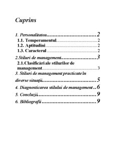 Personalitatea și Stiluri de Management - Pagina 1