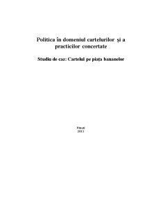 Politica în Domeniul Cartelurilor și a Practicilor Concertate - Pagina 1