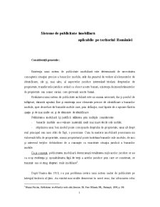 Sisteme de Publicitate Imobiliară Aplicabile pe Teritoriul României - Pagina 1