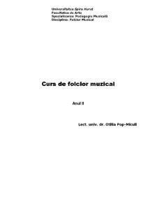 Curs de Folclor Muzical - Pagina 1