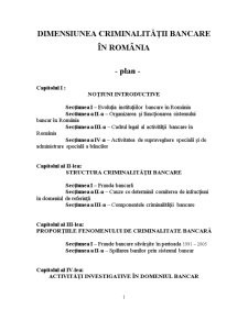 Dimensiunea Criminalității Bancare în România - Pagina 1