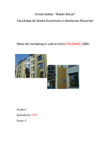 Mixul de Marketing în Cadrul Clinicii Polisano - Pagina 1