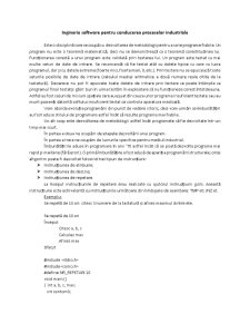 Inginerie Software Pentru Conducerea Proceselor Industriale - Pagina 1