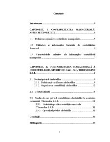 Contabilitatea managerială a cheltuielilor - studiu de caz - SC Thermoline SRL - Pagina 3