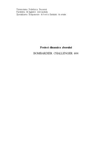 Dinamica zborului - Bombardier Challenger 604 - Pagina 1