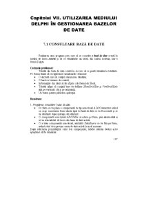 Utilizarea Mediului Delphi în Gestionarea Bazelor de Date - Pagina 1