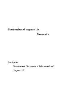 Semiconductori organici în electronică - Pagina 1