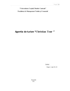 Agenția de turism Christian Tour - Pagina 1