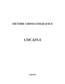 Metode cromatografice - cocaina - Pagina 1