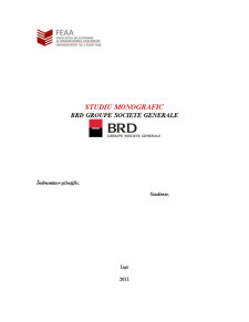 Studiu Monografic - BRD Groupe Societe Generale - Pagina 1