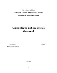 Administrația publică de stat - Guvernul - Pagina 1