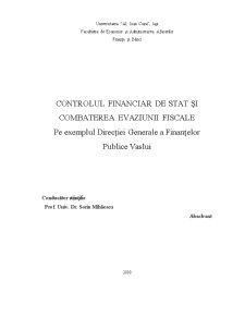 Controlul Financiar de Stat și Combaterea Evaziunii Fiscale - Pagina 2