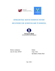Operațiunile Băncii Europene pentru Reconstrucție și Dezvoltare în România - Pagina 1