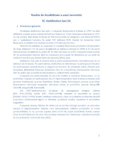 Studiu de fezabilitate SC Antibiotice Iași - Pagina 1