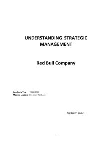 Understanding Strategic Management - Red Bull Company - Pagina 1