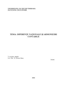 Diferențe Naționale și Armonizări Contabile - Pagina 1