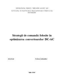 Strategii de comandă folosite în optimizarea convertoarelor DC - AC - Pagina 3