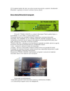 Prezentarea unei firme de transport necesară pentru transportul a 40 de tone de hârtie între două localități - Pagina 5