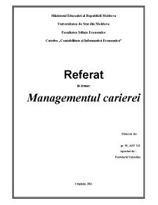 Managementul Carierei - Pagina 1