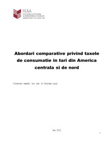 Abordări comparative privind taxele de consumație în țări din America Centrală și de Nord - Pagina 1