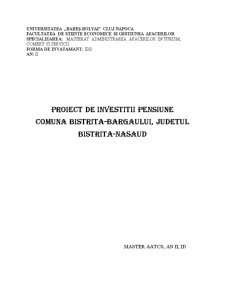 Proiect de investiții. pensiune Comuna Bistrița-Bârgăului, Județul Bistrița-Năsăud - Pagina 1