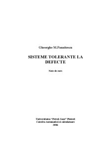 Sisteme tolerante la defecte - Pagina 1
