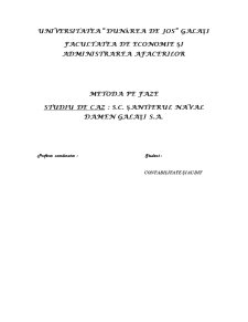 Metoda pe faze - studiu de caz SC Șantierul Naval Damen Galați SA - Pagina 1