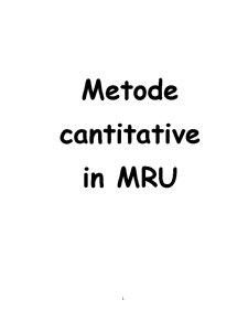 Metode Cantitative în MRU - SC Motexco SRL - Pagina 1